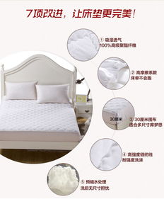 錦佩 床品家紡 精品時(shí)尚印花保暖加厚保潔床笠護(hù)墊7725 03加大雙人1.8米床